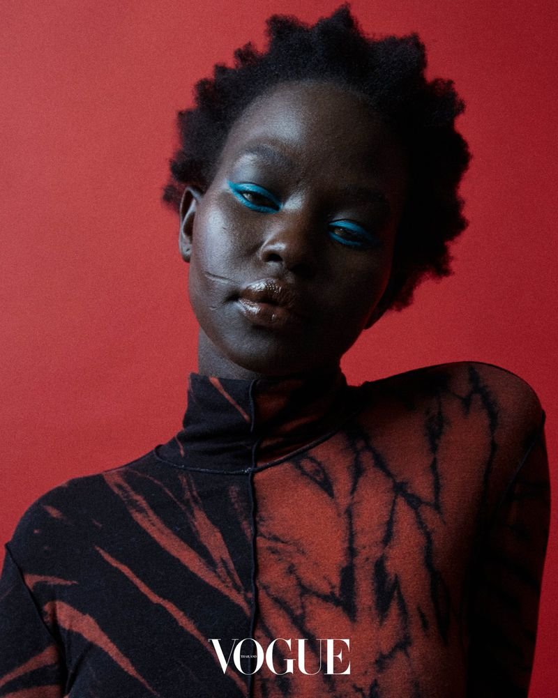 Aweng Chuol Covers Vogue Thailand February 2022 Beauty Issue